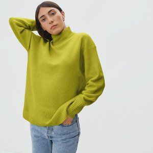 Everlane Key Lime Cozy Stretch Pullover Sweater Mockneck